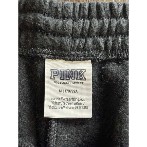 PINK Victoria's Secret Black Athletic Shorts Glitter Logo - Picture 7 of 9